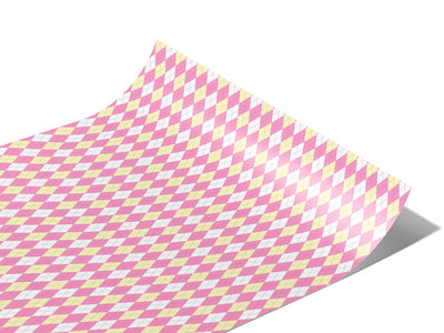 Lemonade Bubblegum Argyle Vinyl Wraps~Rwraps Series 914 Digitally Printed Vinyl Wrap~0