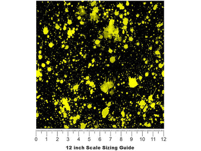 Lemonade Drops Paint Splatter Vinyl Film Pattern Size 12 inch Scale~Rwraps Lemonade Drops Paint Splatter Sizing Chart~2