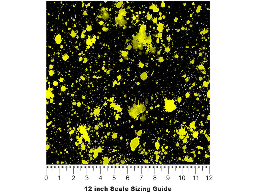 Lemonade Drops Paint Splatter Vinyl Film Pattern Size 12 inch Scale~Rwraps Lemonade Drops Paint Splatter Sizing Chart~2