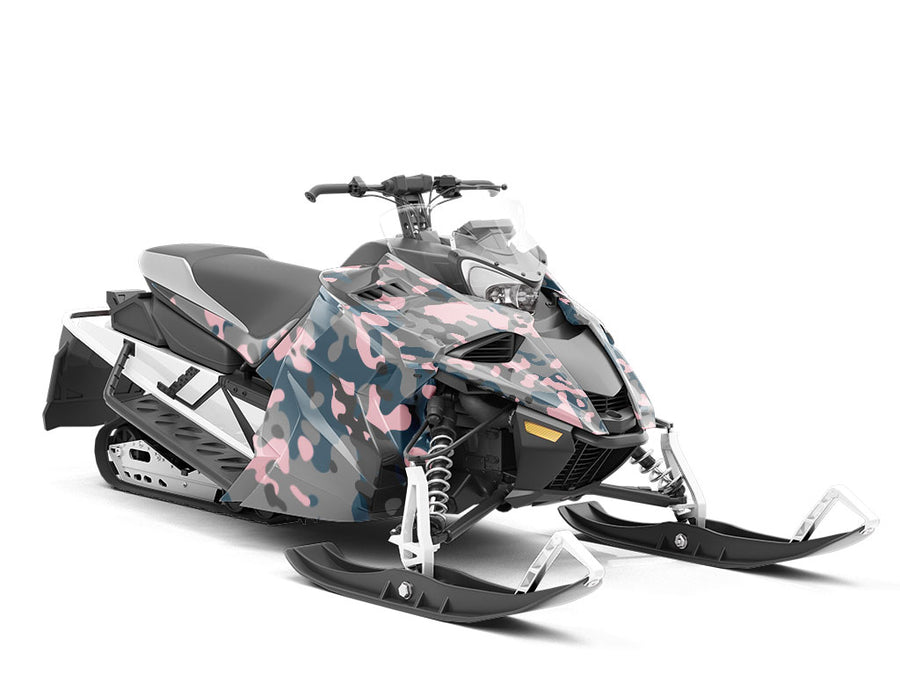 Lemonade Green Camouflage Custom Wrapped Snowmobile