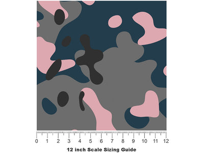 Lemonade Green Camouflage Vinyl Film Pattern Size 12 inch Scale~Rwraps Lemonade Green Camouflage Sizing Chart~3