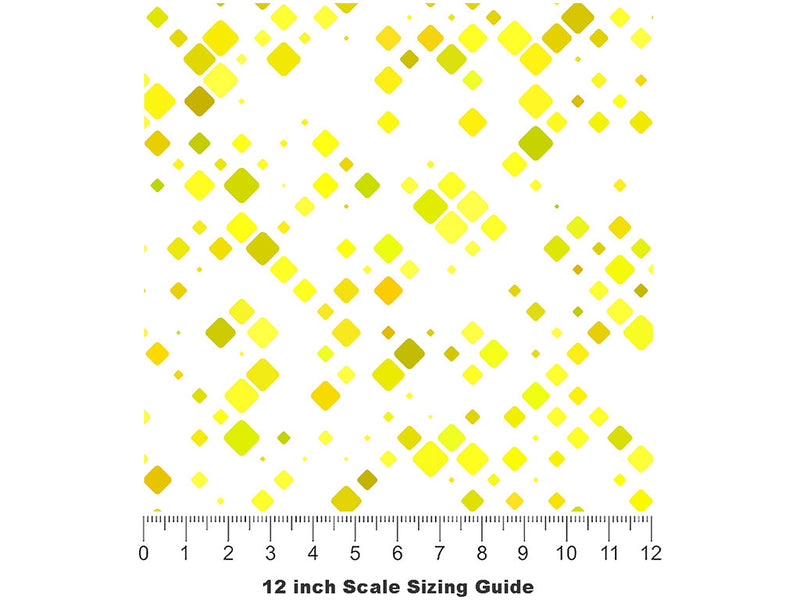 Lemonade Spill Mosaic Vinyl Film Pattern Size 12 inch Scale~Rwraps Lemonade Spill Mosaic Sizing Chart~2