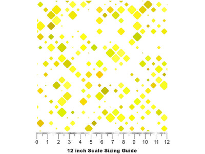 Lemonade Spill Mosaic Vinyl Film Pattern Size 12 inch Scale~Rwraps Lemonade Spill Mosaic Sizing Chart~2