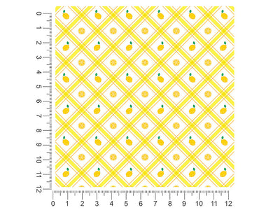 lemony plaid fruit 1ft x 1ft Craft Sheets