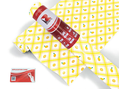 lemony plaid fruit Craft Vinyl Roll