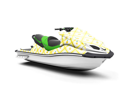 Lemony Plaid Fruit Jet Ski Vinyl Customized Wrap