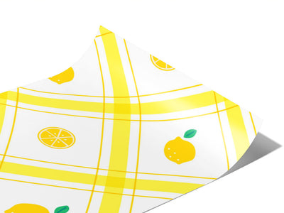 Lemony Plaid Fruit Vinyl Wraps~Rwraps Series 914 Digitally Printed Vinyl Wrap~0