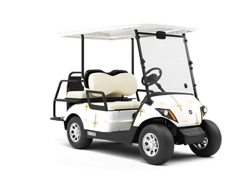 Leo Swords Astrology Wrapped Golf Cart