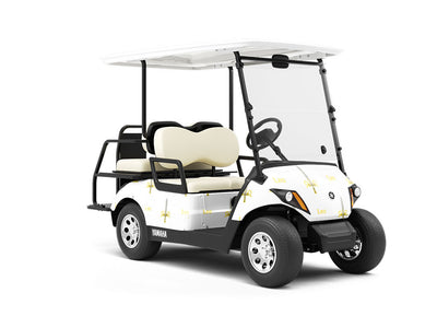 Leo Swords Astrology Wrapped Golf Cart