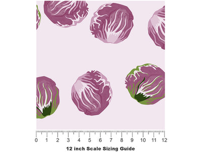 Leonardo Radicchio Vegetable Vinyl Film Pattern Size 12 inch Scale~Rwraps Leonardo Radicchio Vegetable Sizing Chart~2