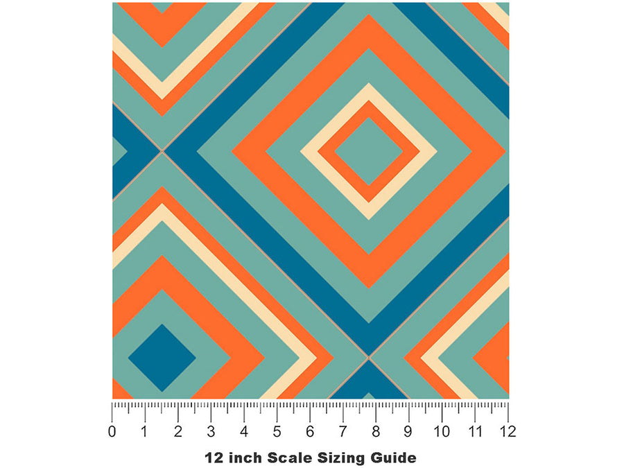 Lets Groove Retro Vinyl Film Pattern Size 12 inch Scale~Rwraps Lets Groove Retro Sizing Chart~2