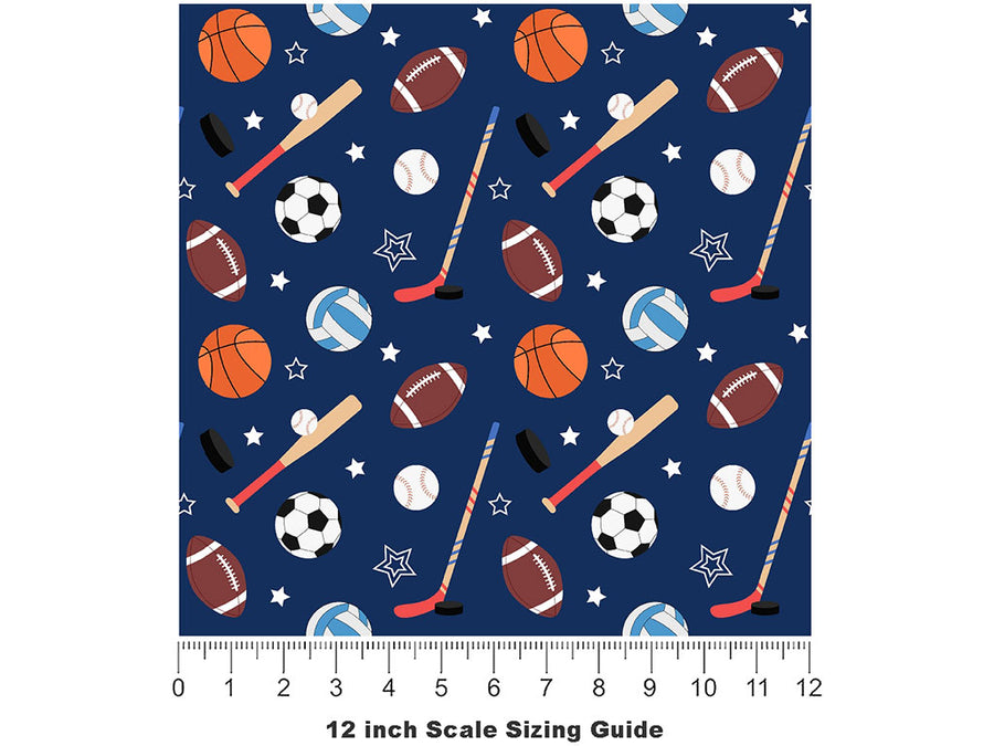 Lets Play Sport Vinyl Film Pattern Size 12 inch Scale~Rwraps Lets Play Sport Sizing Chart~2