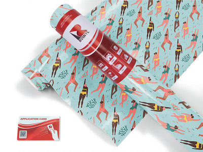 lets swim summertime Craft Vinyl Roll