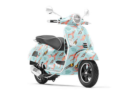 Lets Swim Summertime Vespa Scooter Wrap Film