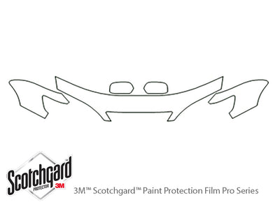 es 3M Clear Bra Hood Precut PPF Diagram