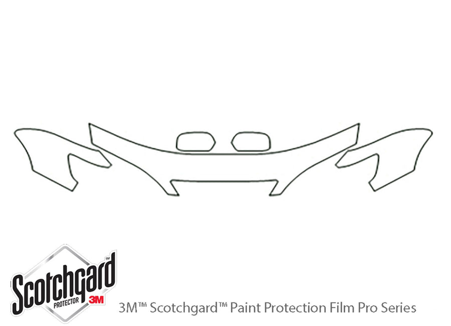 es 3M Clear Bra Hood Precut PPF Diagram