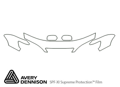 es Avery Dennison Clear Bra Hood Precut PPF Diagram