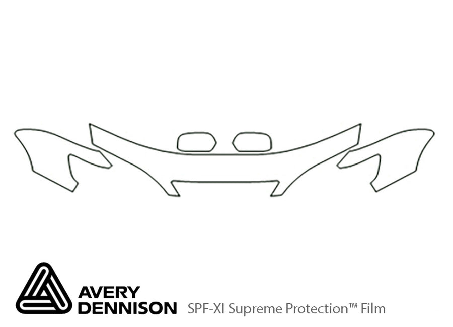 es Avery Dennison Clear Bra Hood Precut PPF Diagram