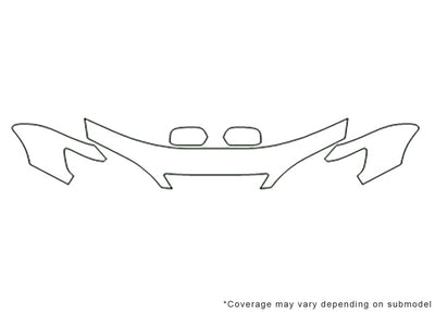 es Avery Dennison Clear Bra Hood Precut PPF Diagram