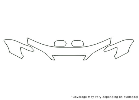 es Avery Dennison Clear Bra Hood Precut PPF Diagram