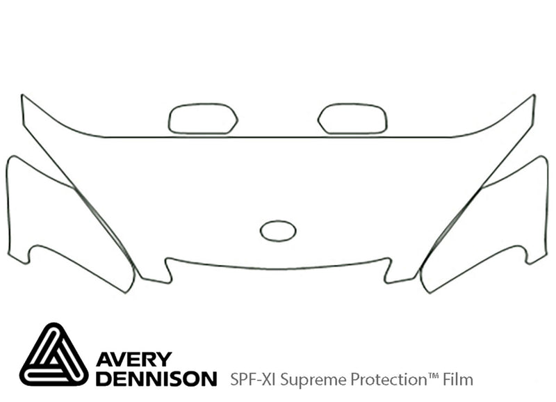 es Avery Dennison Clear Bra Hood Precut PPF Diagram