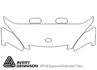es Avery Dennison Clear Bra Hood Precut PPF Diagram