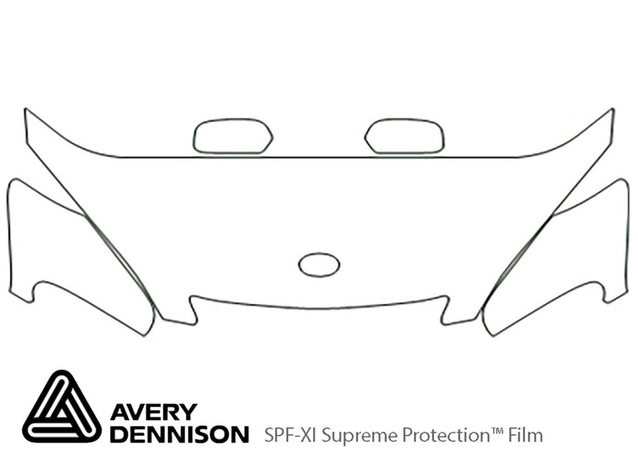 es Avery Dennison Clear Bra Hood Precut PPF Diagram