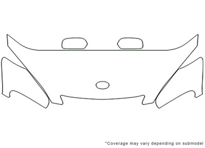 es Avery Dennison Clear Bra Hood Precut PPF Diagram