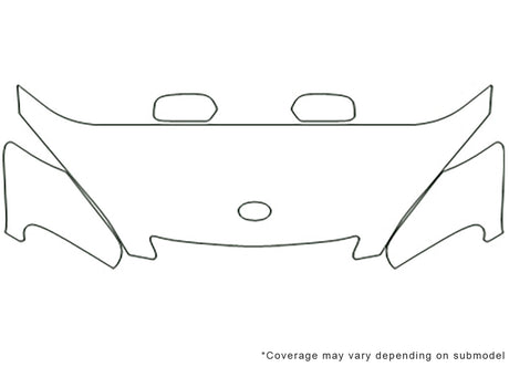es Avery Dennison Clear Bra Hood Precut PPF Diagram