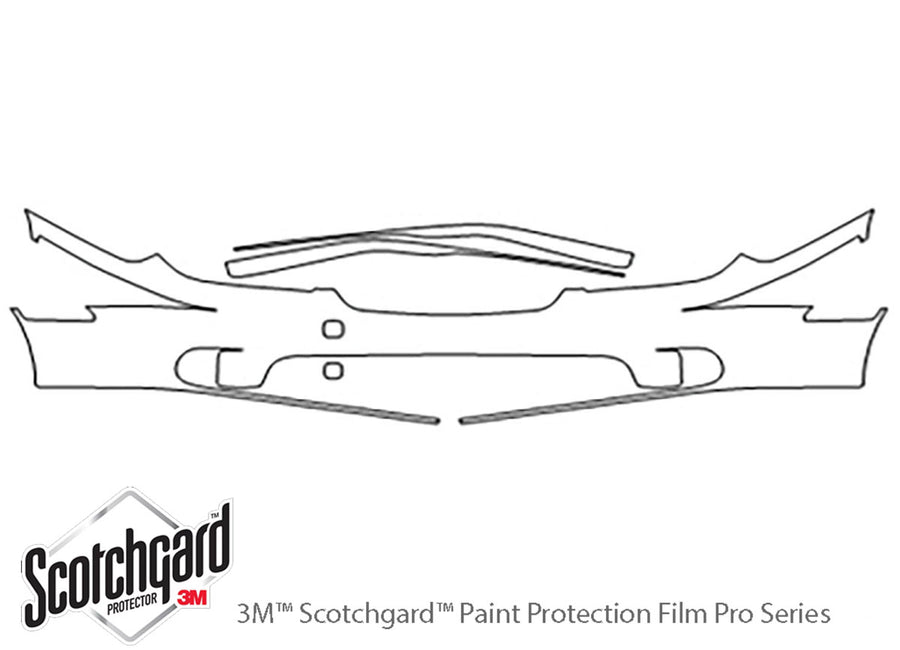 es 3M Clear Bra Bumper Precut PPF Diagram