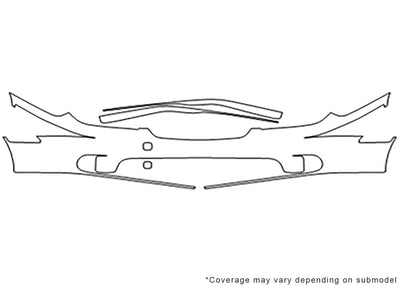 es 3M Clear Bra Bumper Precut PPF Diagram
