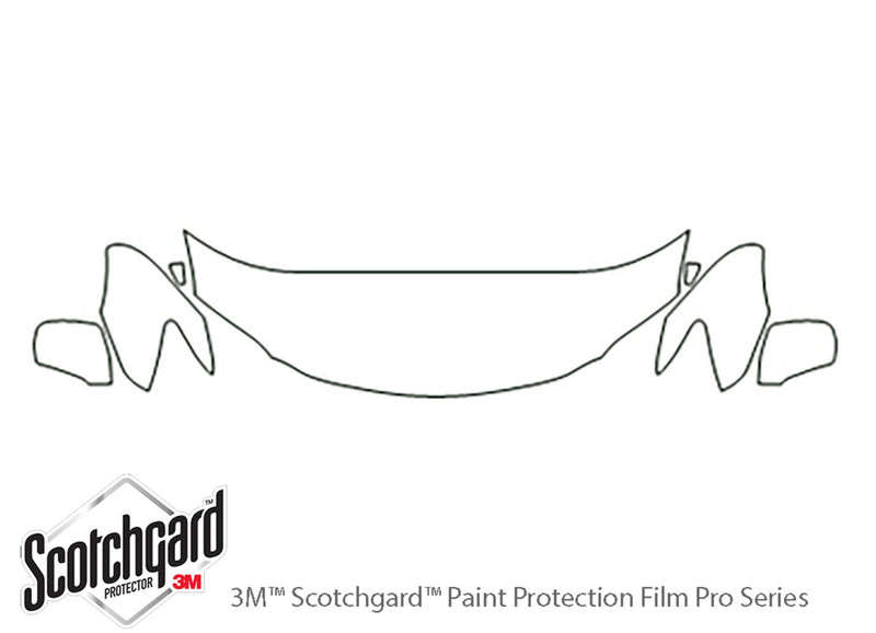 es 3M Clear Bra Hood Precut PPF Diagram