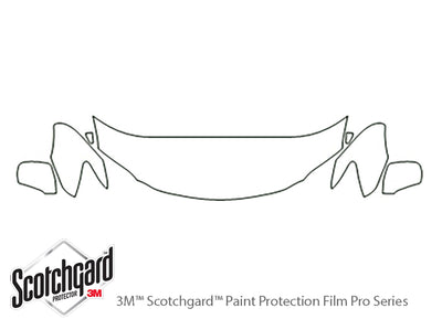 es 3M Clear Bra Hood Precut PPF Diagram