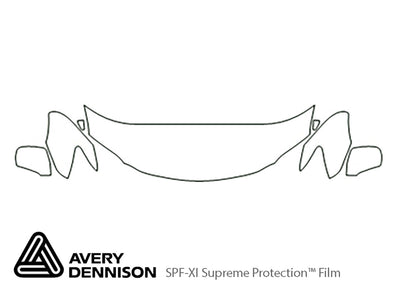 es Avery Dennison Clear Bra Hood Precut PPF Diagram