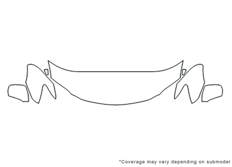 es Avery Dennison Clear Bra Hood Precut PPF Diagram