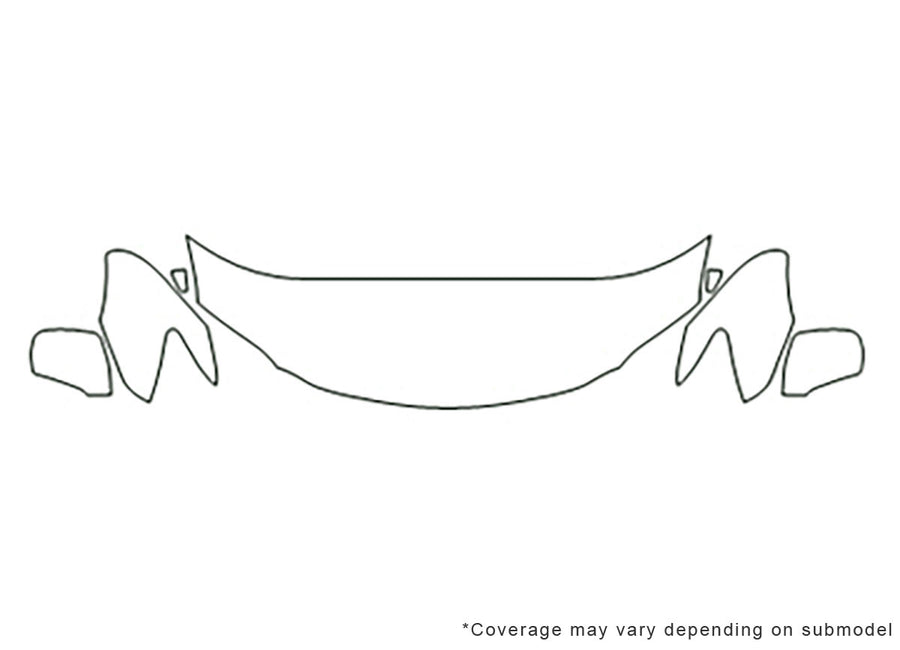 es Avery Dennison Clear Bra Hood Precut PPF Diagram