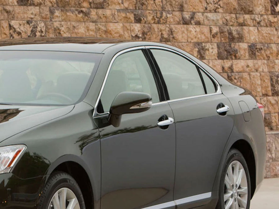 lexus es 2007-2012 Brushed Aluminum Black Pillar Cover Diagram
