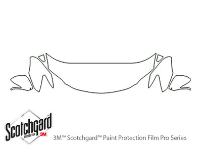 es 3M Clear Bra Hood Precut PPF Diagram