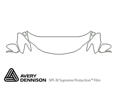 es Avery Dennison Clear Bra Hood Precut PPF Diagram