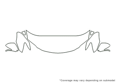 es Avery Dennison Clear Bra Hood Precut PPF Diagram