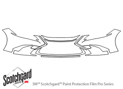 es 3M Clear Bra Bumper Precut PPF Diagram