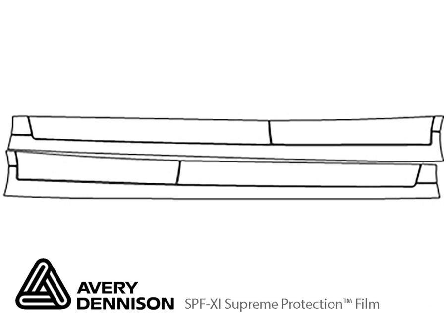 es Avery Dennison Clear Bra Door Cup Precut PPF Diagram