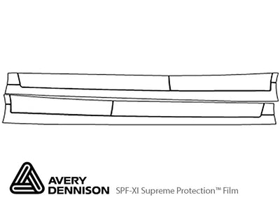 es Avery Dennison Clear Bra Door Cup Precut PPF Diagram