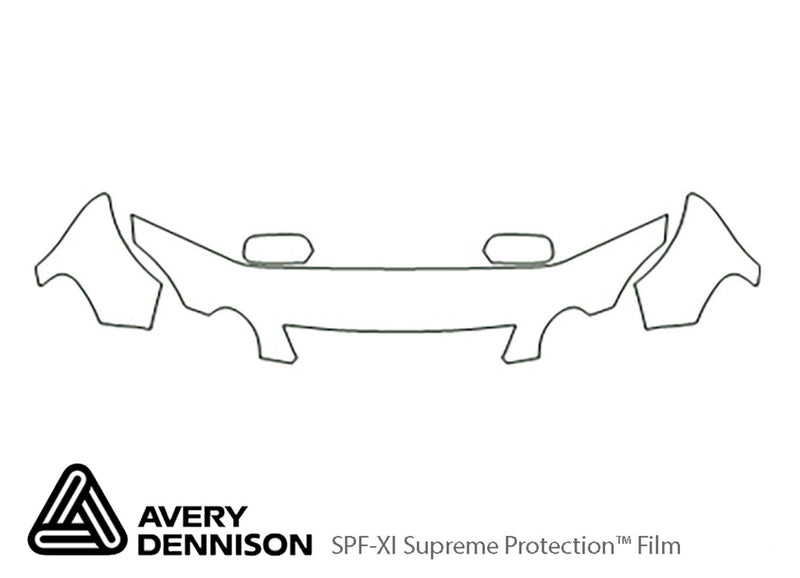 gs Avery Dennison Clear Bra Hood Precut PPF Diagram