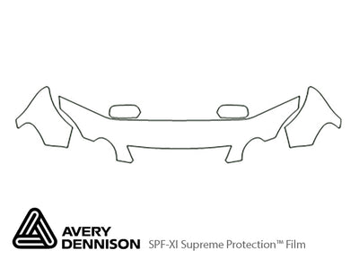 gs Avery Dennison Clear Bra Hood Precut PPF Diagram