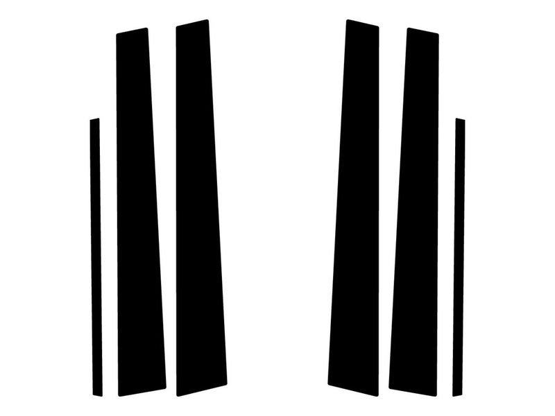 lexus gs 1998-2005 Matte Black Pillar Trim Diagram