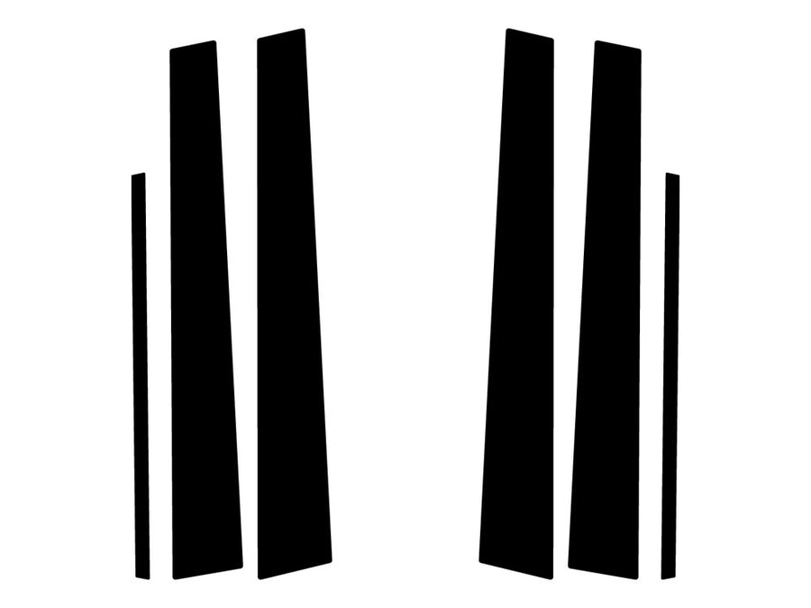 lexus gs 1998-2005 Matte Black Pillar Trim Diagram