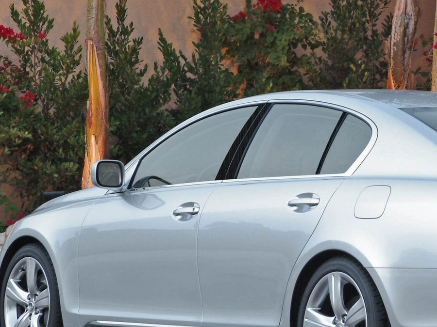 lexus gs 1998-2005 Brushed Aluminum Black Pillar Cover Diagram