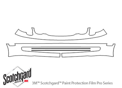gs 3M Clear Bra Bumper Precut PPF Diagram