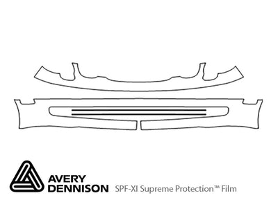 gs Avery Dennison Clear Bra Bumper Precut PPF Diagram